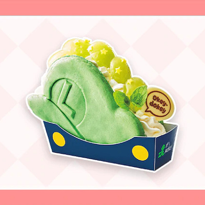 パンケーキ・サンド　ルイージの帽子　～ぶどうのレアチーズケーキ～