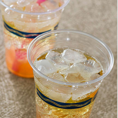 ピーチゼリー＆ウィスキーのスパークリングカクテル
