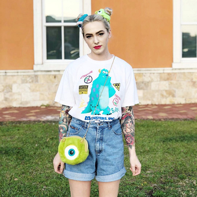 ピクサーTシャツコーデ