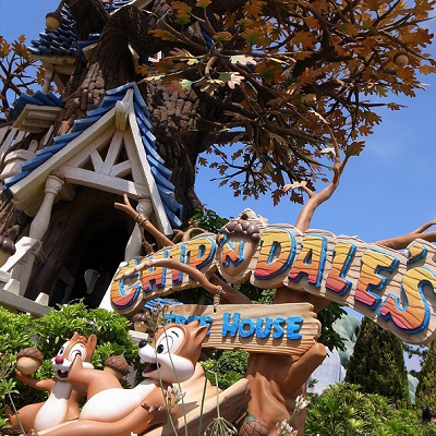 かわいいチップとデールのお家で遊ぼう