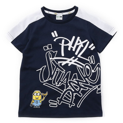 PUMA ミニオンズTシャツ キッズ（ネイビー）