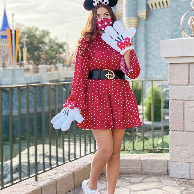 赤ドットワンピコーデ①