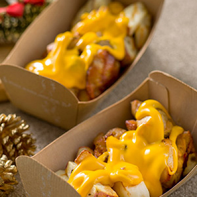 ローストチキン＆ベイクドポテトのチーズソース