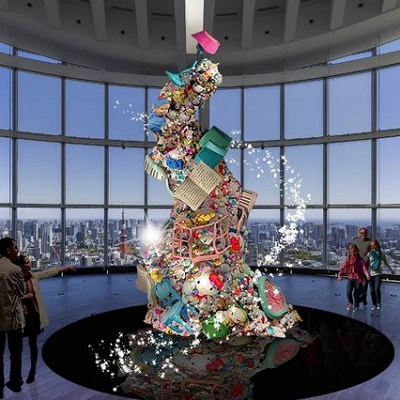 サンリオ展　シンボリックアートと東京タワー　昼