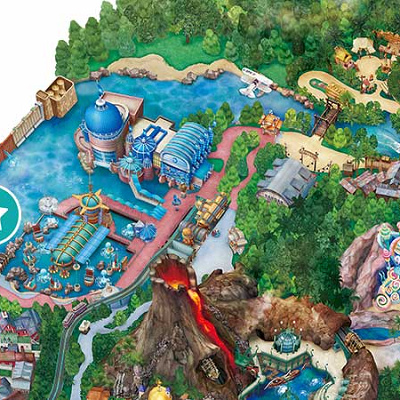 シーサイドスナックの地図(ディズニーシー)