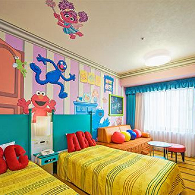 セサミストリートの客室