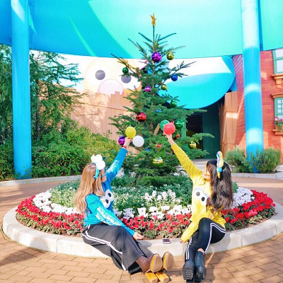 セサミストリートの双子コーデ