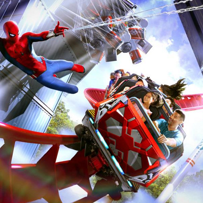 上海ディズニーランドのアトラクション：スパイダーマンの新ジェットコースター