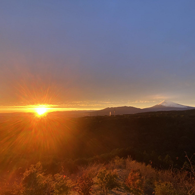 スカイウォークの夕日