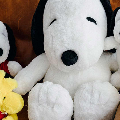 スヌーピーのぬいぐるみたち