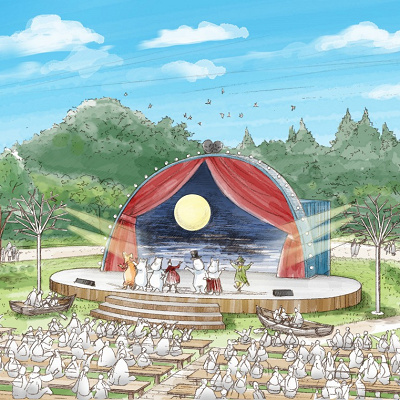 ムーミンと仲間たちが登場するショーもあります