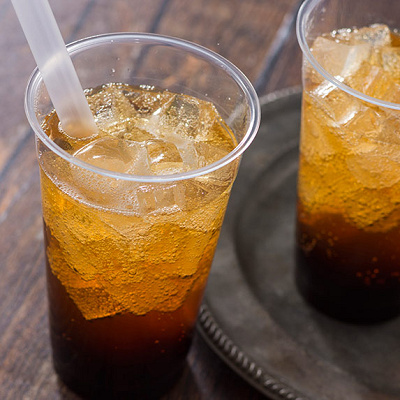 スパークリングブラックティータピオカドリンク