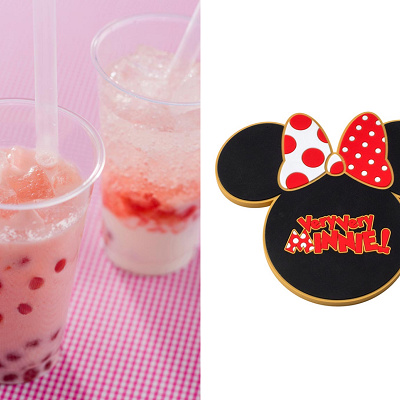 スパークリングタピオカドリンク（ストロベリーヨーグルト）