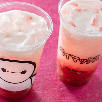スパークリングタピオカティー（チーズクリーム＆ストロベリー）