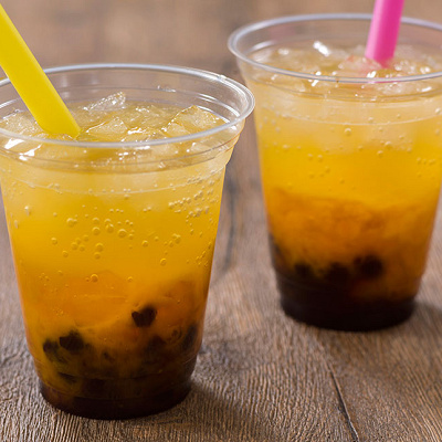 スパークリングタピオカティー（マンゴー）