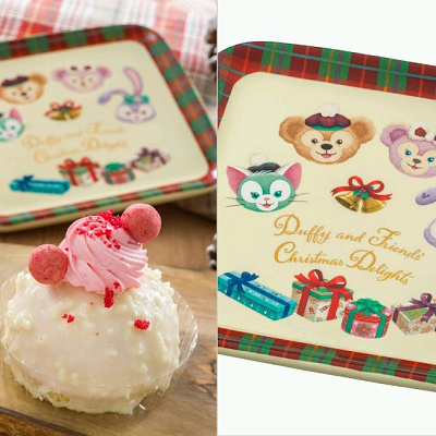 ストロベリームースケーキ、スーベニアプレート付き