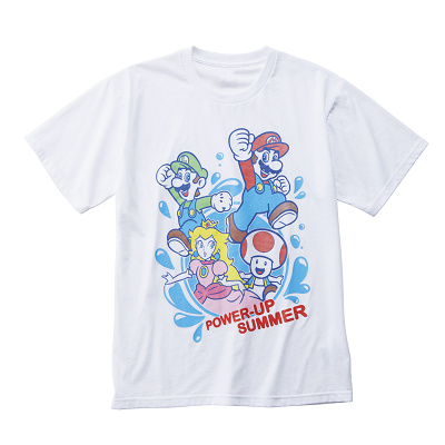スーパーマリオ・パワーアップ・サマー　グッズTシャツ（変色後）