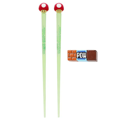 スーパーキノコの箸&箸置きセット