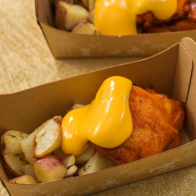 タンドリーチキン＆ベイクドポテト、チーズソース