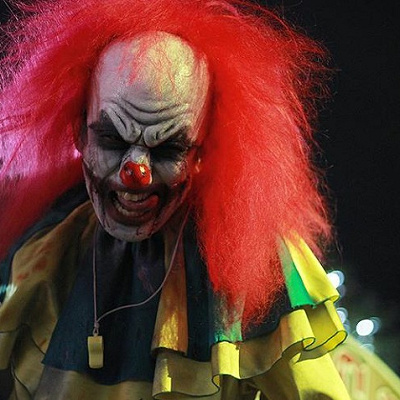 USJのハロウィーンホラーナイトに登場したピエロゾンビ（2018年）