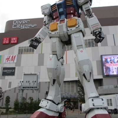 2017年3月まで置かれていた初代実物大ガンダム