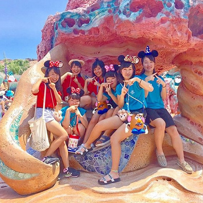 紅組と青組にわかれてぱしゃり！