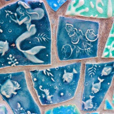 アンダー・ザ・シーエリア前のタイル