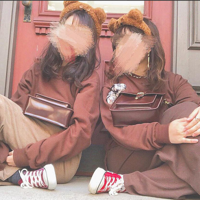 茶色でまとめたティムコーデ