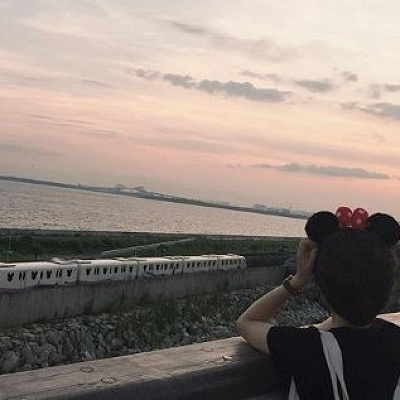 S.S.コロンビア号のデッキから見える東京湾