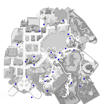 ユニバの給水所マップ