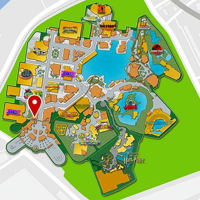 ユニバーサルスタジオストアの地図