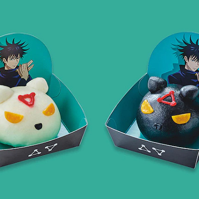 USJ秋フード：来い!! 玉犬まん ～ミートピザ～ （左）、来い!! 玉犬まん ～生姜たっぷり肉まん～（右）