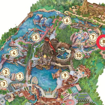 アラビアンコースト前のワゴンの場所