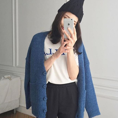 あったかニットカーディガン