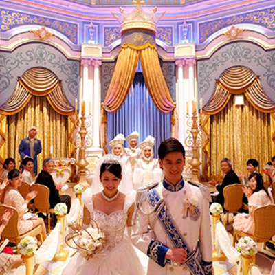 シンデレラのフェアリーテイル・ホール内での結婚式