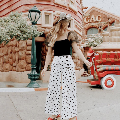 ワイドパンツコーデ