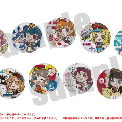 織刺繍缶バッジ Aqours