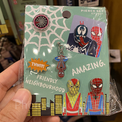 USJスパイダーマングッズ/ピアスセット/「WEBBED WONDER」