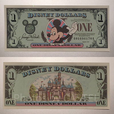 1ドル紙幣：ミッキーデザイン