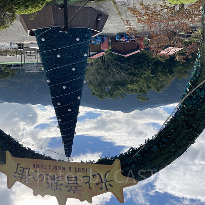 光と音楽の街　巨大なツリー