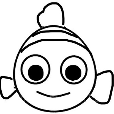 目やヒレも少し修正して完成！色を塗ればよりニモらしくなります