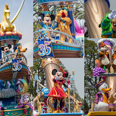 ディズニーランド35周年を盛り上げてくれるパレード