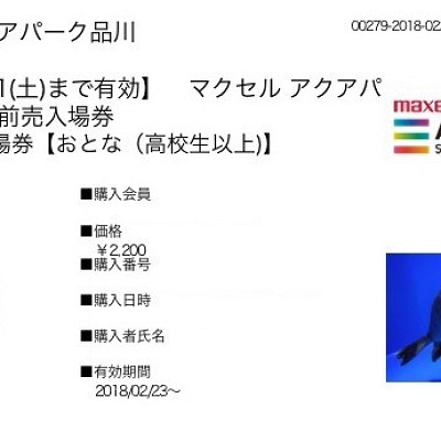 前売入場券（Web販売）
