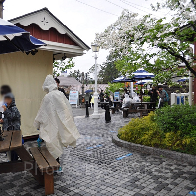 アミティアイスクリームのテラス