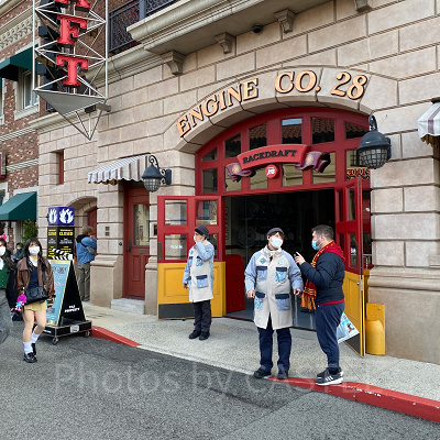 エンディングショー会場のバックドラフト