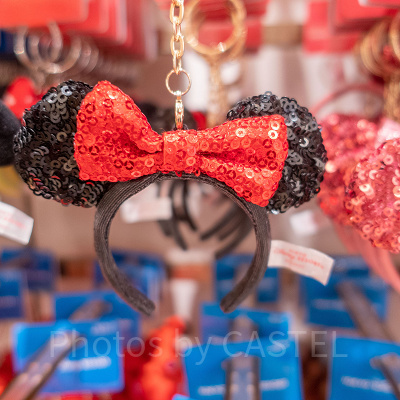 ブラックスパンコールカチューシャキーホルダー