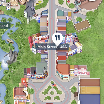 カリフォルニアディズニーランドのマップ