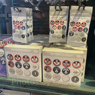 カンバッジ（ディズニー100周年グッズ）