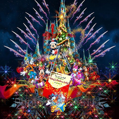 ホリデーシーズン限定のキャッスルプロジェクション「ディズニー・ギフト・オブ・クリスマス」<br/>（公式ブログより引用）