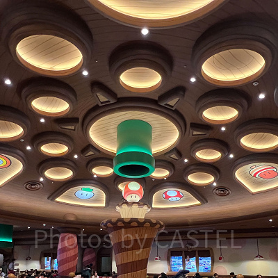 キノピオカフェ店内の天井